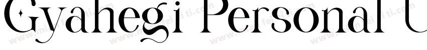 Gyahegi Personal Use字体转换